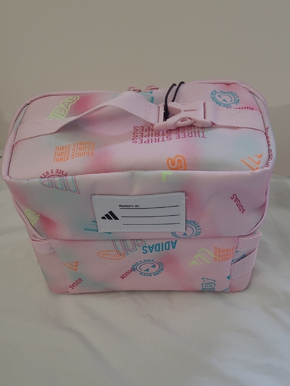 adidas Pastel Pink Graphic Lunch Bag